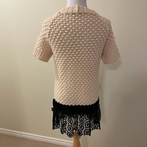 Beautiful Manoush knit w/velvet and lace trim dress - Picture 7 of 12